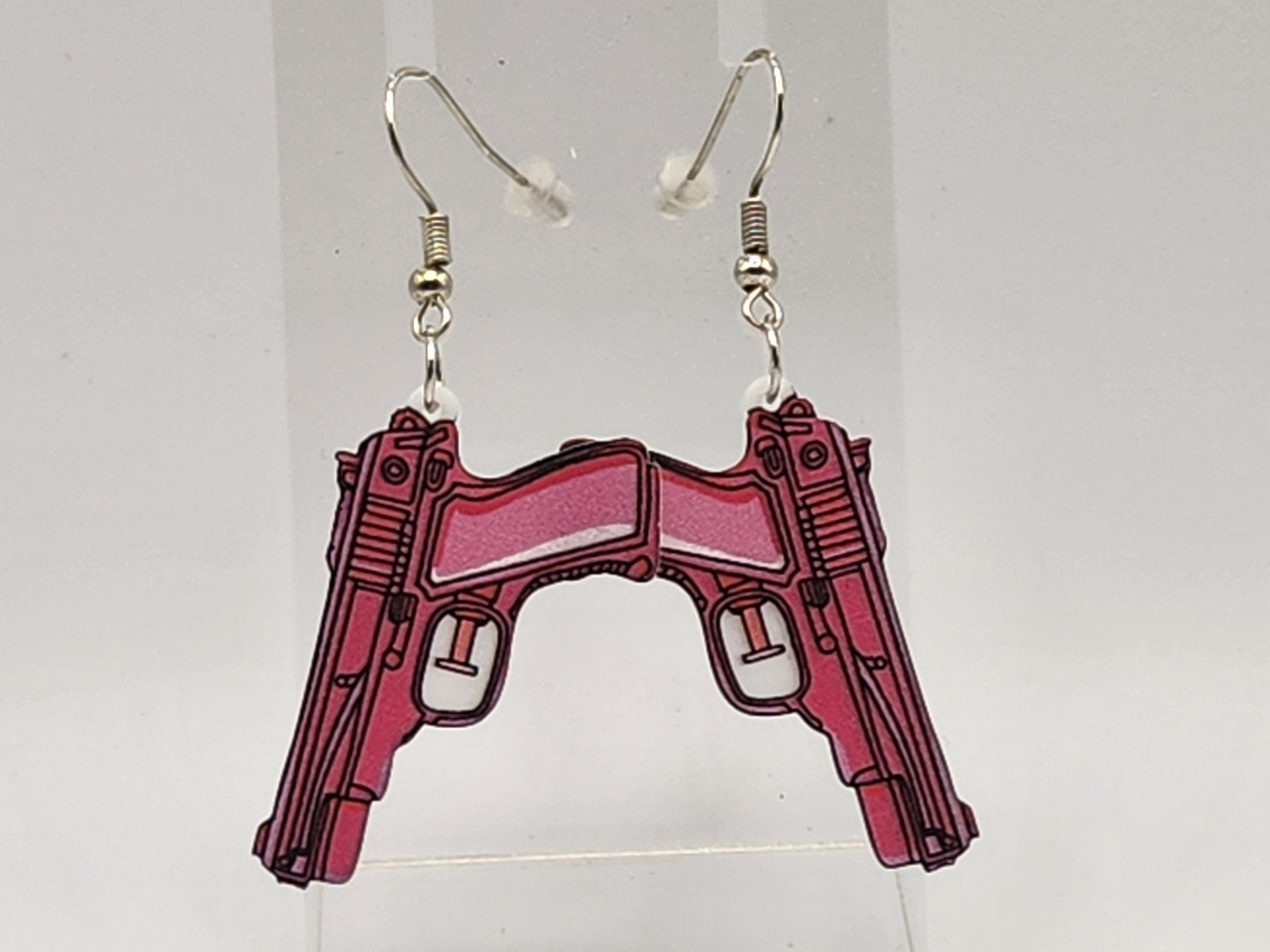 Pink Gun earrings