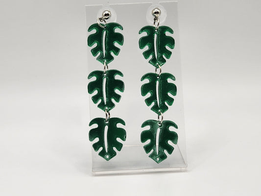 Dangle Monstera Leaf earrings