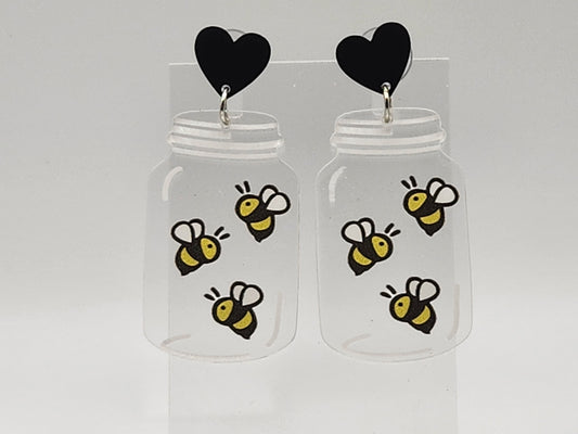 Bees in a jar earrings