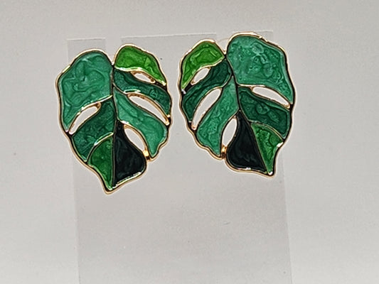 Monstera Leaf earrings