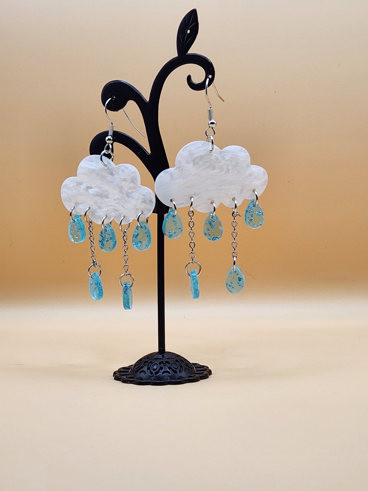 Rain cloud earrings