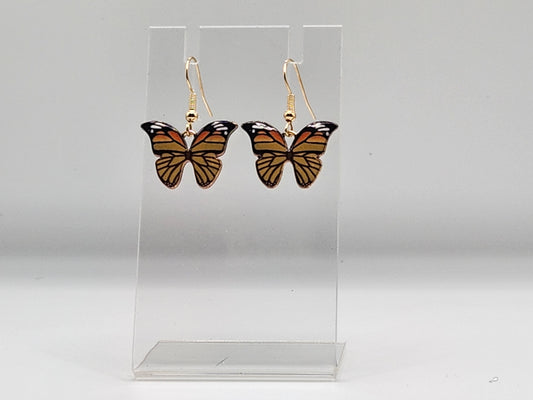 Monarch butterfly earrings